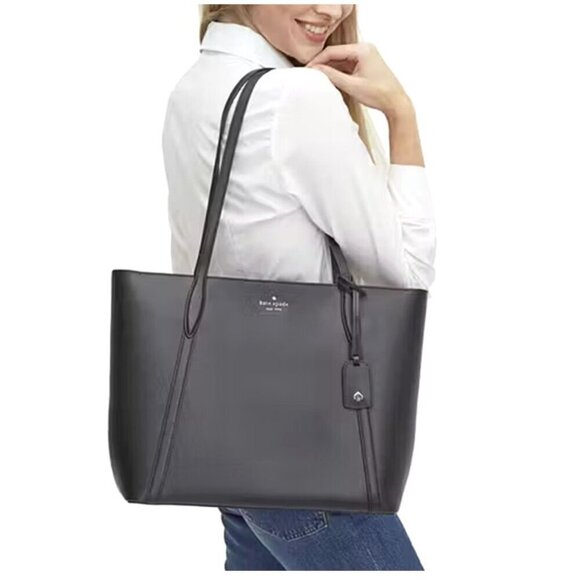 Kate Spade Cara Large Zip Tote Black Shoulder Bag